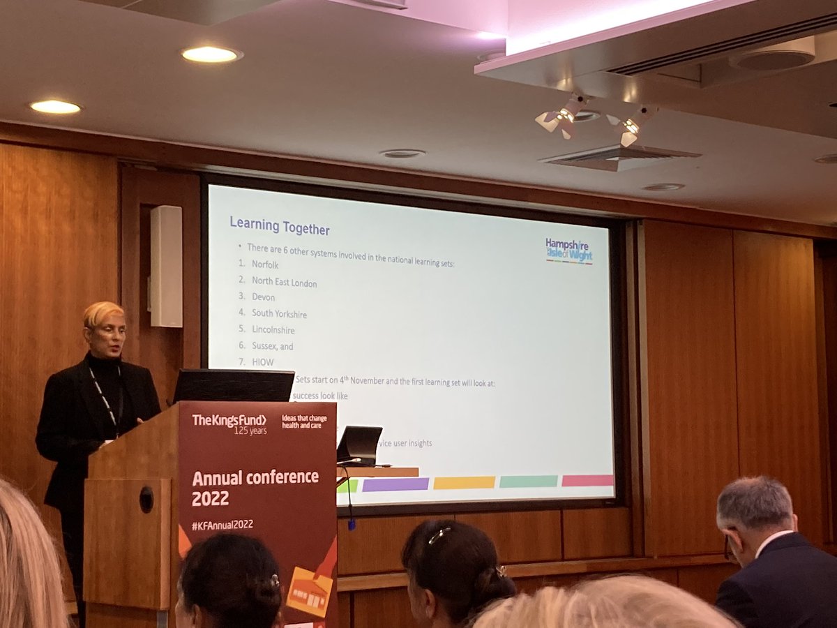 PathwayUK's tweet image. Great to see @lenasamuels from @HIOW_ICS talking about their work on inclusion health, as part of our ICS learning set with @ItsGroundswell and @TheKingsFund at #KFAnnual22