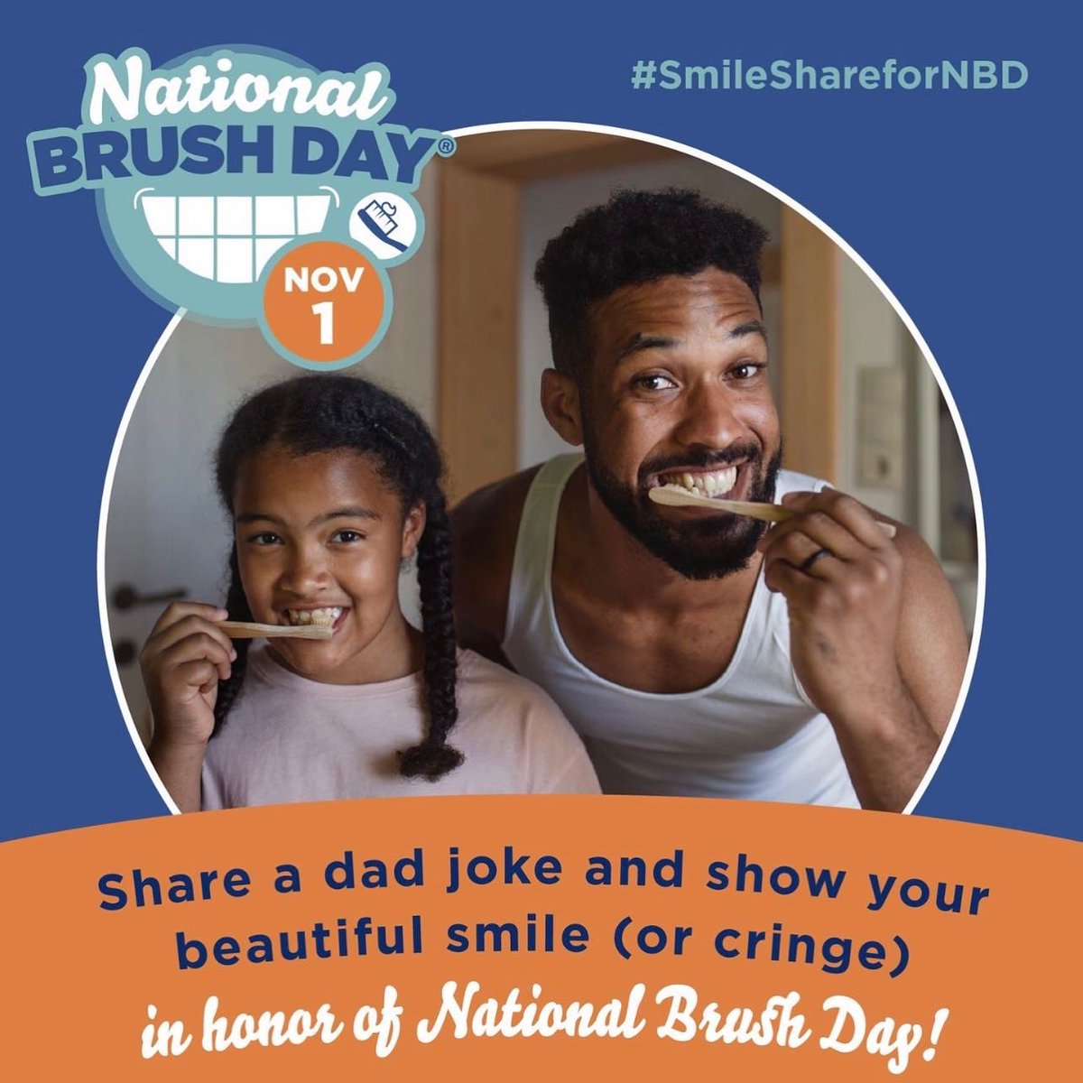 ourfdha's tweet photo. #NationalBrushDay is observed the day after Halloween, to reinforce the importance of children's oral health and promote good tooth-brushing habits recommended by dental experts. #smilesharefornbd π¦·ππͺ₯ππ¦· https://t.co/BQcS7EguUU