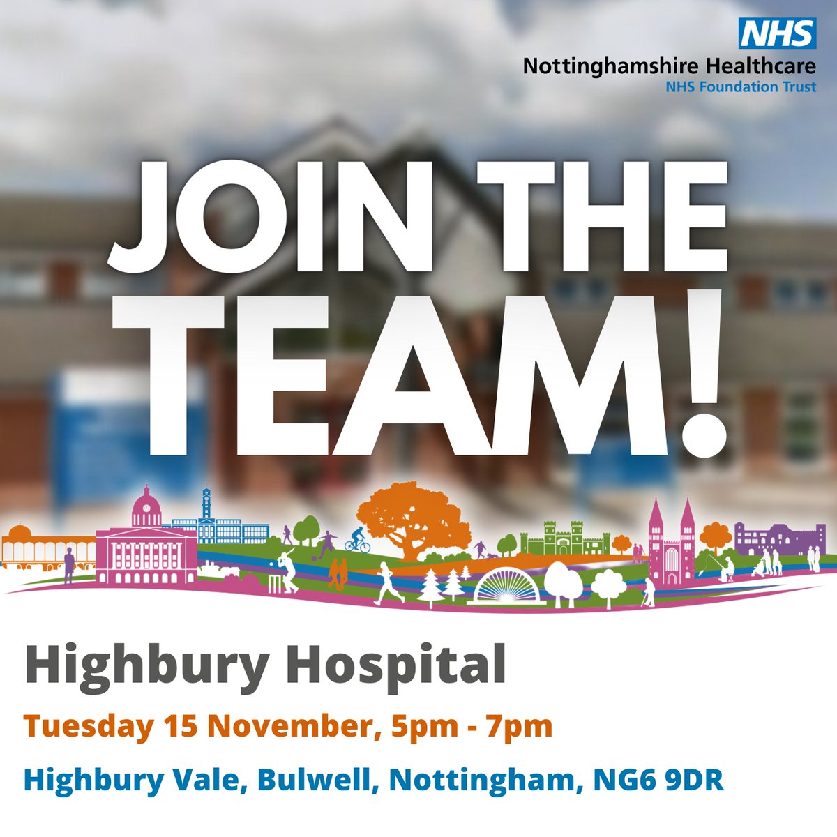 Check out this advert for a band 6 CPN in our City Community Mental Health Team 👇🏿

beta.jobs.nhs.uk/candidate/joba…

This role and many more can be discussed and applied for at our recruitment event on 15th November 17:00 -19:00 at Highbury Hospital 👇🏻