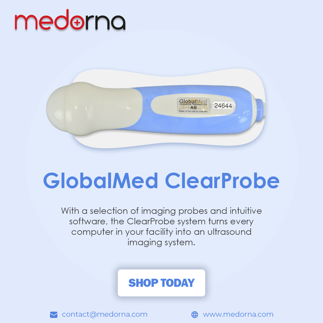 medorna_health's tweet image. GlobalMed ClearProbe
Buy Now : medorna.com/products/globa…
For any application, the portable ultrasound device ClearProbe provides USB ultrasound probes that may be connected to computers.
#medorna #GlobalMed  #ultrasoundscanner #endocavity  #SmartMedical #HealthcareDevices #Medicare
