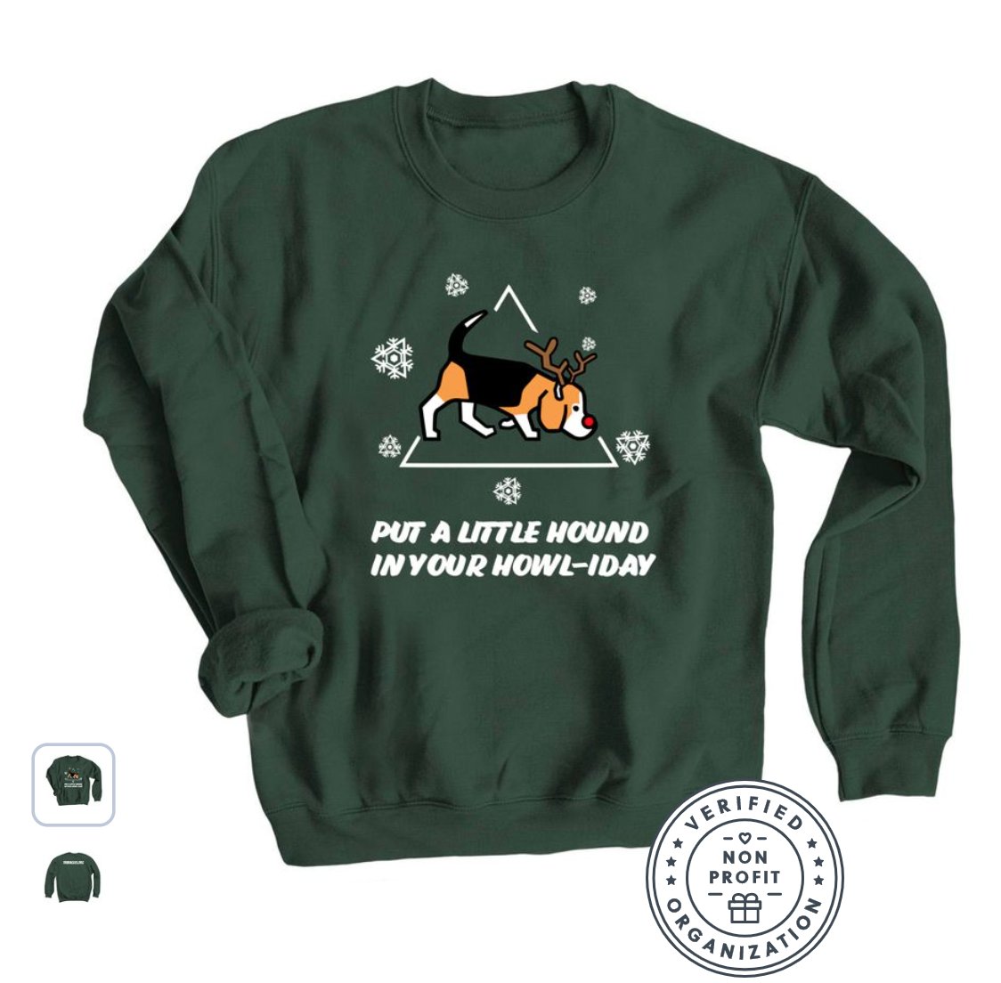 Put a little hound in your howl-iday! Buy a sweatshirt and support the beagles! bonfire.com/put-a-little-h…