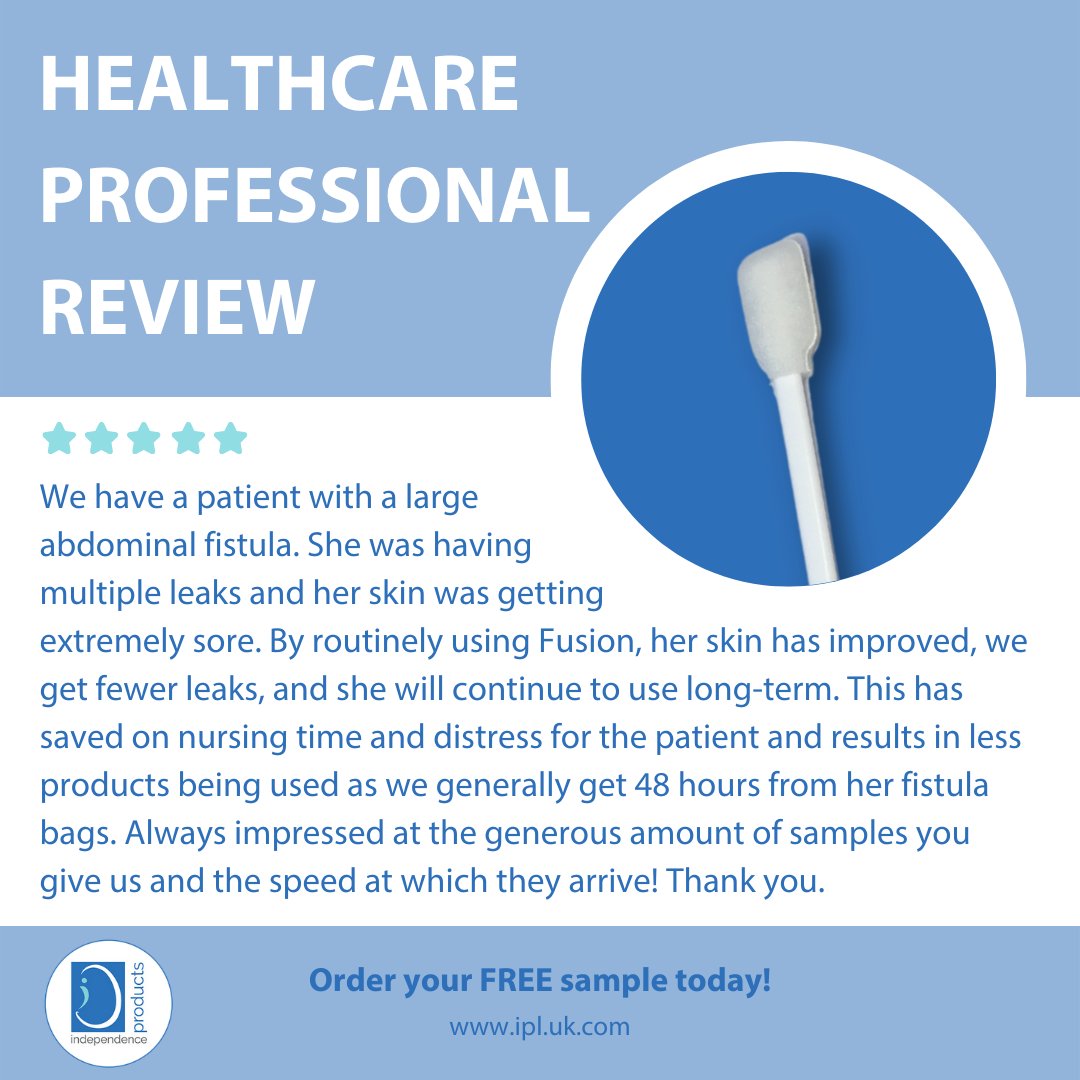 Check out this review of our Fusion 2-in-1 Glue and Barrier Film from a healthcare professional! Fusion truly has been lifechanging for many patients and you can try it for yourself today too!
Order a FREE sample today to see for yourself!