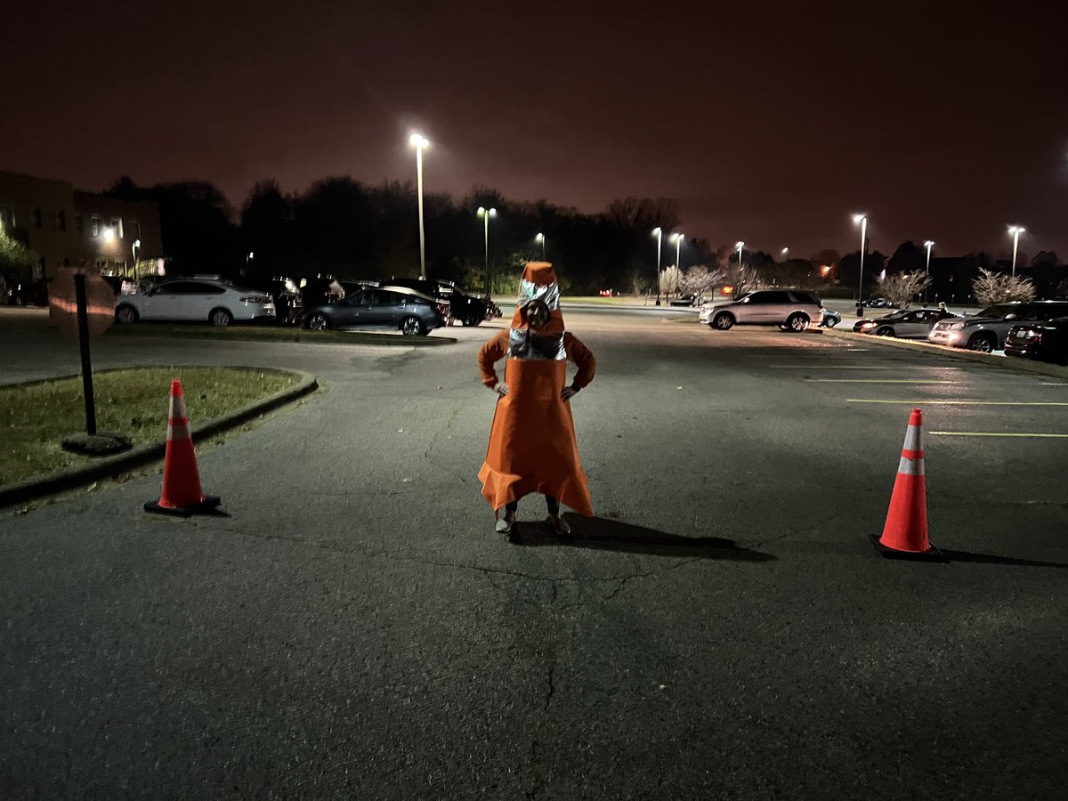 I take my car rider job duties very seriously. #ServeToBeGreat #HappyHalloween