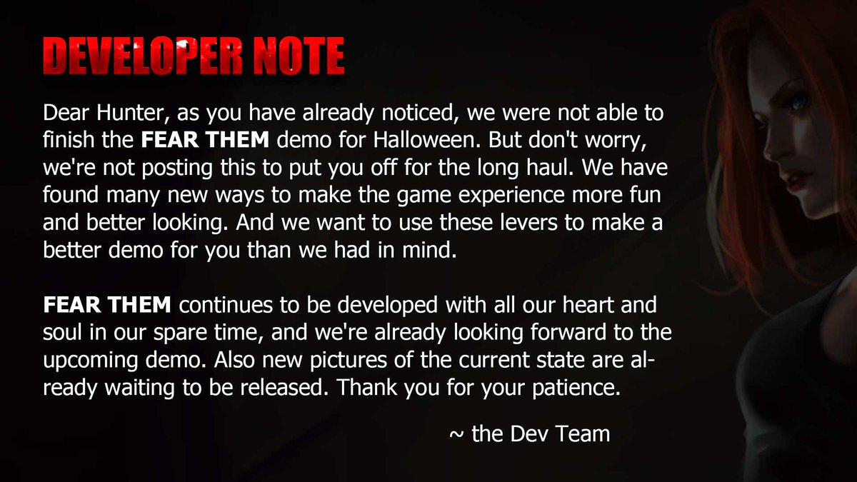 FearThemGame's tweet photo. Kurzes Update zur FEAR THEM Demo
Short update on the FEAR THEM demo https://t.co/j0Ytj0NllK