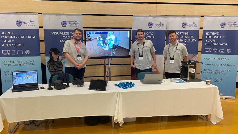 TheoremSolution's tweet image. We’re all set up at D3D Live!

If you’re here today, come and visit us on booths A13 &amp;amp; A14 to learn more about Augmented, Mixed and Virtual Reality, or try them out for yourself!

Learn more: hubs.ly/Q01r5YXY0

#D3DLive #Develop3DLive @develop3d #CAD #XR