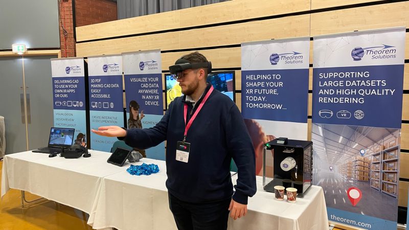 TheoremSolution's tweet image. We’re all set up at D3D Live!

If you’re here today, come and visit us on booths A13 &amp;amp; A14 to learn more about Augmented, Mixed and Virtual Reality, or try them out for yourself!

Learn more: hubs.ly/Q01r5YXY0

#D3DLive #Develop3DLive @develop3d #CAD #XR