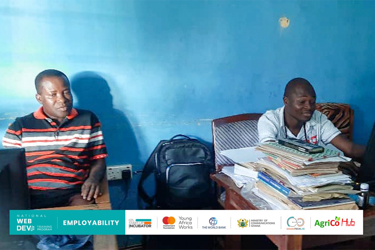 AgricoG's tweet image. NATIONAL WEB DEVELOPMENT PROGRAM - INTERNSHIP
The Monitoring and Evaluation team of Agrico Hub visited some Web Development interns at their work post to gain knowledge and access their process as part of the Monitoring and Evaluation session.
#ghanatechlab
#agricohubimpact
