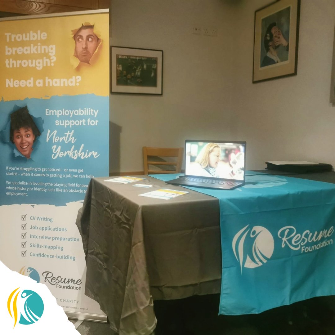 ResumeCharity's tweet photo. All set up to support people in #Ryedale, North Yorkshire at their Jobs Fair today! @MandNRUFC
Taking our services to Rural communities is an important part of our work, and a way in which we support those with additional needs in rural isolation🏡
#ResumeWay #FindYourFuture https://t.co/4NlUpd34aS