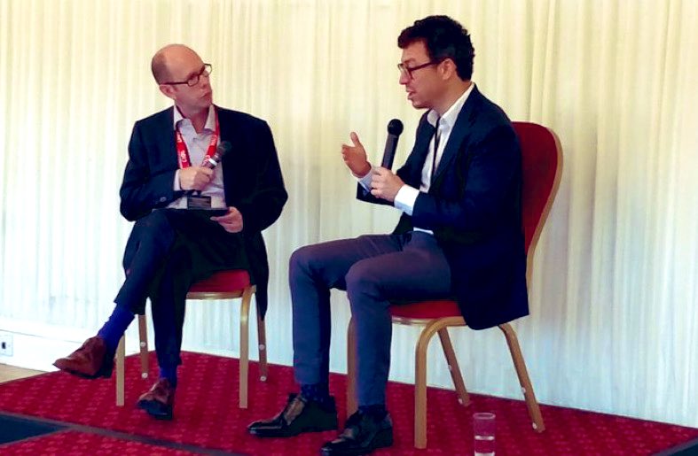 In conversation with <a href="/duolingo/">Duolingo</a> CEO <a href="/LuisvonAhn/">Luis von Ahn</a> and CIOL's CEO <a href="/johnworne/">John Worne</a> today.