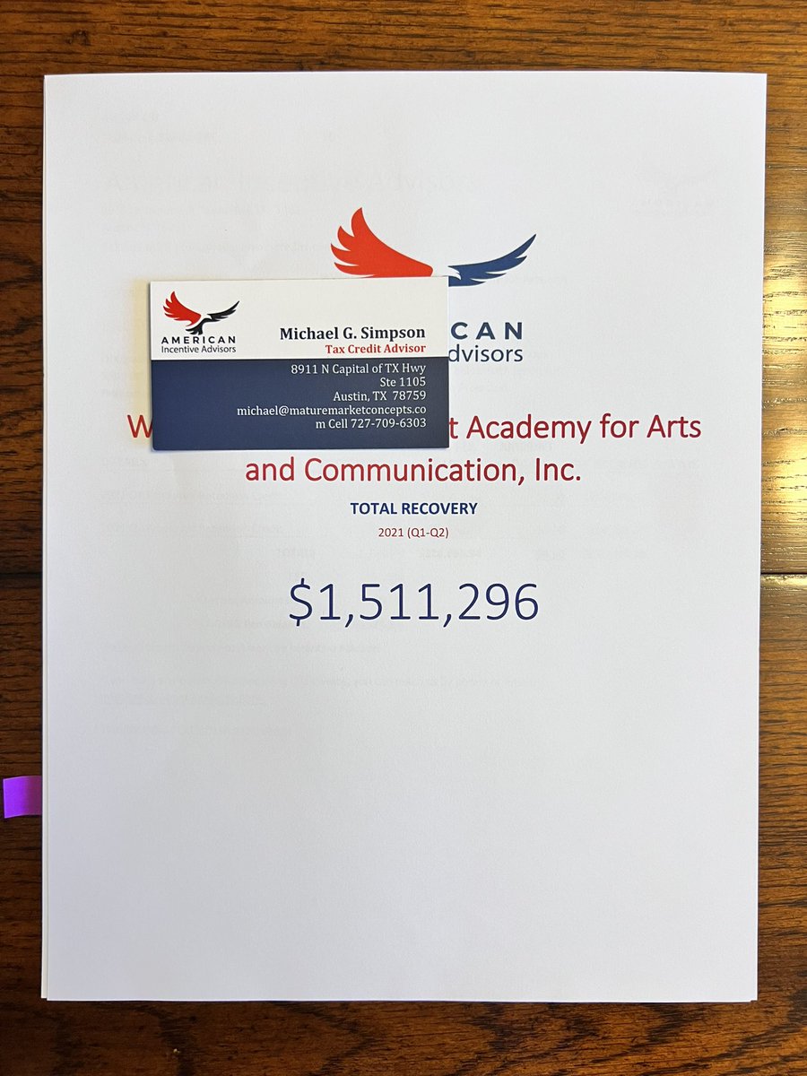 Michael96890135's tweet photo. #ERC #ERTC #nonprofits #nonprofitsofinstagram #charterschool #charterschools #charterschoolsarepublicschools #privateschools #churches #militaryschool

Here is another successful Tax Filing of Charter School in Bradenton, FL. Get Yours Today!
https://t.co/actMTQkuN3 https://t.co/Uzi4uPNdne