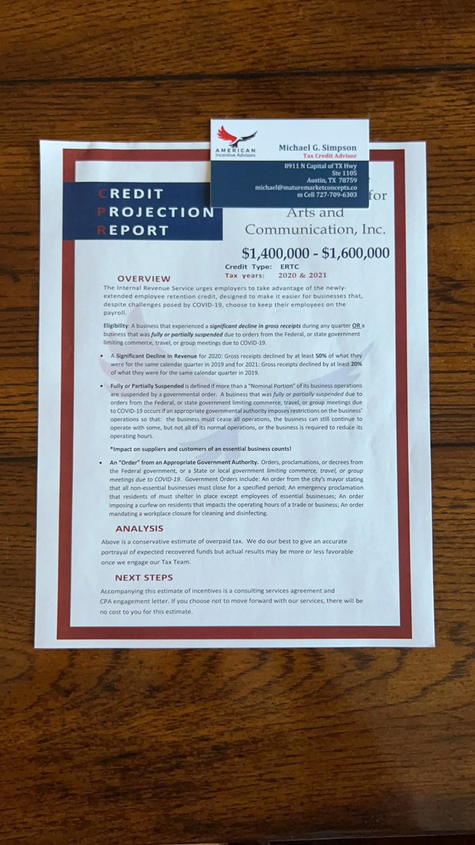 Michael96890135's tweet photo. #ERC #ERTC #nonprofits #nonprofitsofinstagram #charterschool #charterschools #charterschoolsarepublicschools #privateschools #churches #militaryschool

Here is another successful Tax Filing of Charter School in Bradenton, FL. Get Yours Today!
https://t.co/actMTQkuN3 https://t.co/Uzi4uPNdne