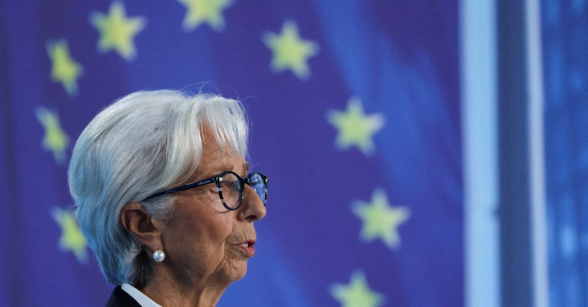 Reuters's tweet photo. ECB must keep raising rates even if recession risks rise, Lagarde says https://t.co/lhgQMsl1I2 https://t.co/qzwwOCyYbD