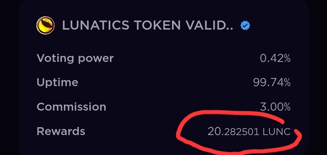 _Marcin_B_'s tweet photo. Could you please confirm?
The rewards for staking $LUNC can be different depending on the validator?
@VegasMorph
@4lex_4sh4w_TR
@HappyCatKripto
#LUNCcommunity
#BINANCELunc
#LUNCRewards https://t.co/WFtcCEuAy3