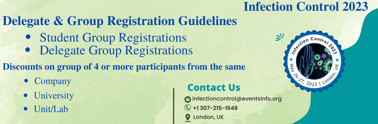 control_2020's tweet image. 25% discount available on #Group_Registrations #Infection_Control_2023_Conference during May 26-27, 2023 at London, UK

For more details: infectioncontrol.conferenceseries.com  
#infectioncontrol2023 #infectiousdieasesconference