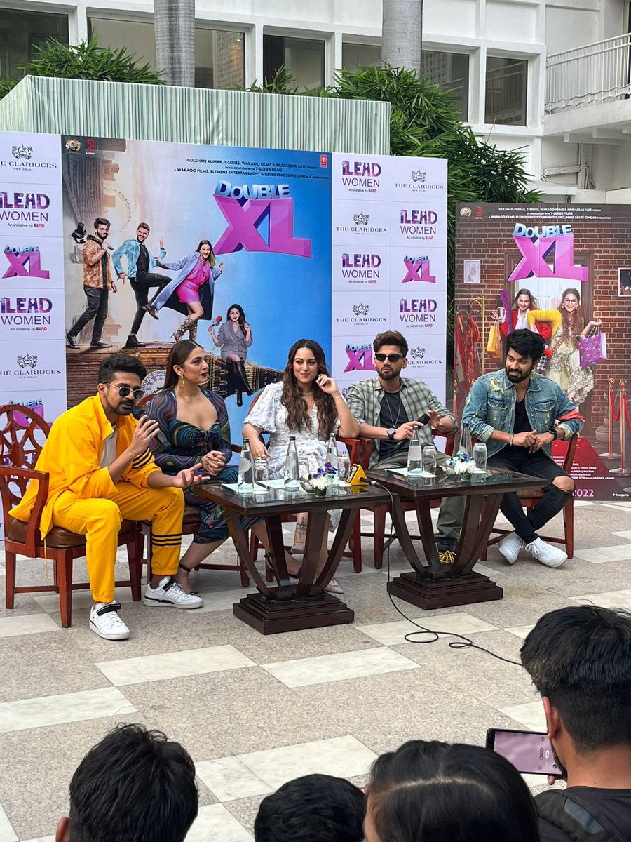 We at Ilead Women believe in supporting the right causes &amp; therefore we have proudly collaborated with #DoubleXL - a movie that breaks the stereotypes of body shaming! 

<a href="/humasqureshi/">Huma Qureshi</a> #SonakshiSinha, <a href="/MahatOfficial/">Mahat Raghavendra</a>, #SaqibSaleem &amp;  #ZaheerIqbal are with us at The Claridges today!