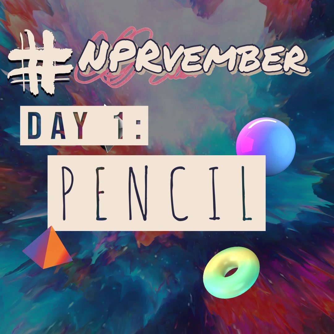 RileyBGreenspan's tweet photo. The #NPRvember Day 1 prompt is PENCIL! Of a pencil? Using a pencil? Anything sketchy? Up to you! #blender3d #nodevember #art https://t.co/lWffUSWvoM