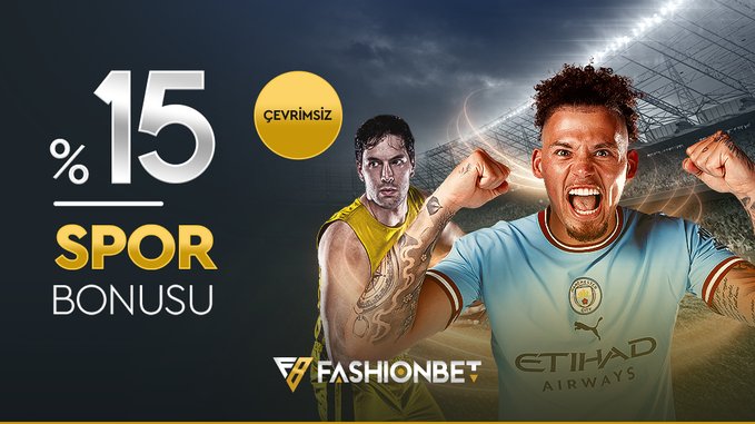 🎁%15 Çevrimsiz Spor Yatırım Bonusu ile bahis heyecanına Fashionbet'te bir adım önde başla! 🌘Minimum 50₺ yatırımınız ile tek seferde alınabilecek bonus miktarı 250₺'dir. 📲Kesintisiz erişim: bit.ly/3OidzqN