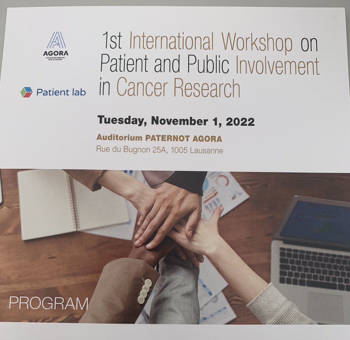 Proud to be presenting with @alison1631 for <a href="/CR_UK/">Cancer Research UK</a> in #Lausanne on Patient Involvement #labpat #CRUK #CancerResearch #PPI