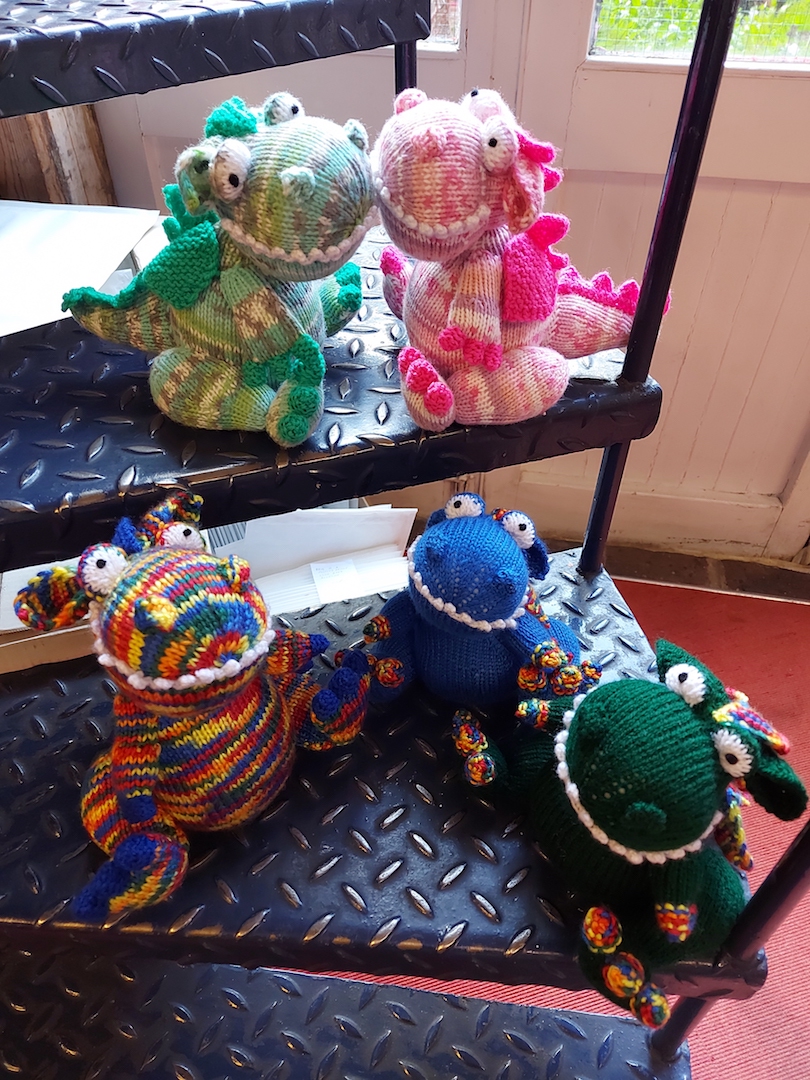 knitforpeace's tweet photo. What is the name for a group of dragons?  A Flame? A Thunder?  These delightful toys were sent in anonymously.  They are Knit of the Day.  Thank you Knitters!

#knitoftheday #handmade #knittersofinstagram #knittedtoys #yarnaddict #yarnlover #knittingforothers #charity https://t.co/dgmgzaWQ0r