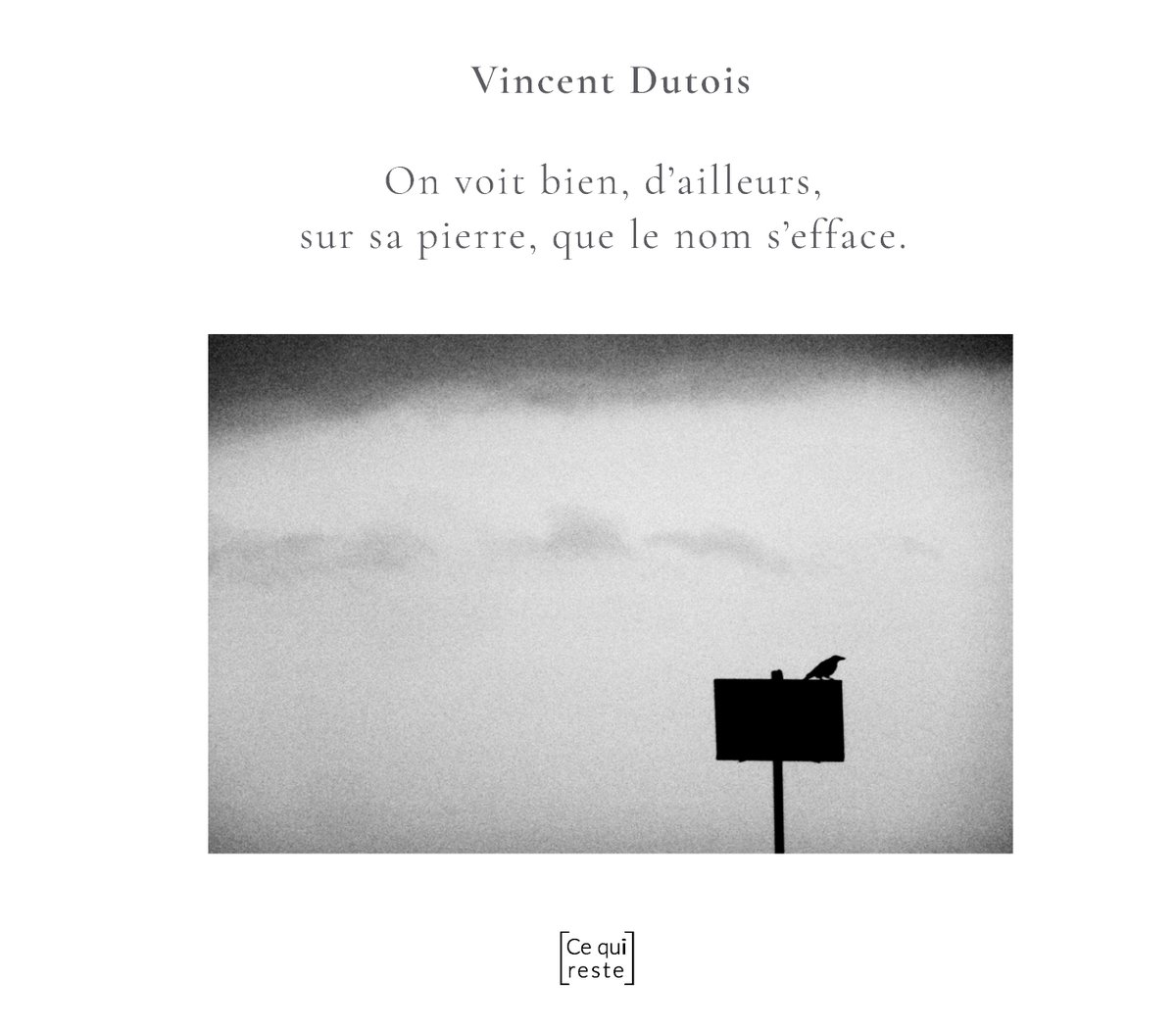 cequireste's tweet photo. « ...On voit bien, d’ailleurs, sur sa pierre, que le nom s’efface. » 
Textes et photos de Vincent Dutois
A lire sur le site de la revue : https://t.co/0moqYB3frc
#poesie #litterature #photo #photography #cequireste https://t.co/aps1mQHXx0