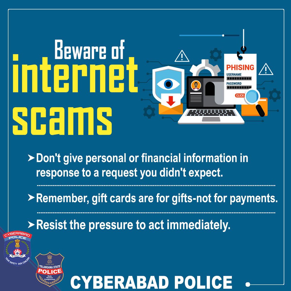 Be smart by the time the fraudsters reach any of us.

#CyberAwareness #InternetScams #InternetFrauds