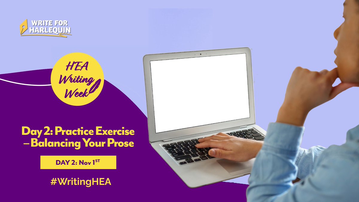 Write4Harlequin's tweet photo. Welcome to Day 2 of HEA Writing Week! Today, you have the opportunity to practice your self-editing and writing. Visit our blog for today's challenge! https://t.co/pVewKgocxA
Share what you learned using #WritingHEA on Twitter or join our Facebook group! https://t.co/6qqp6H5Ycj https://t.co/YWMgR2e7Z0