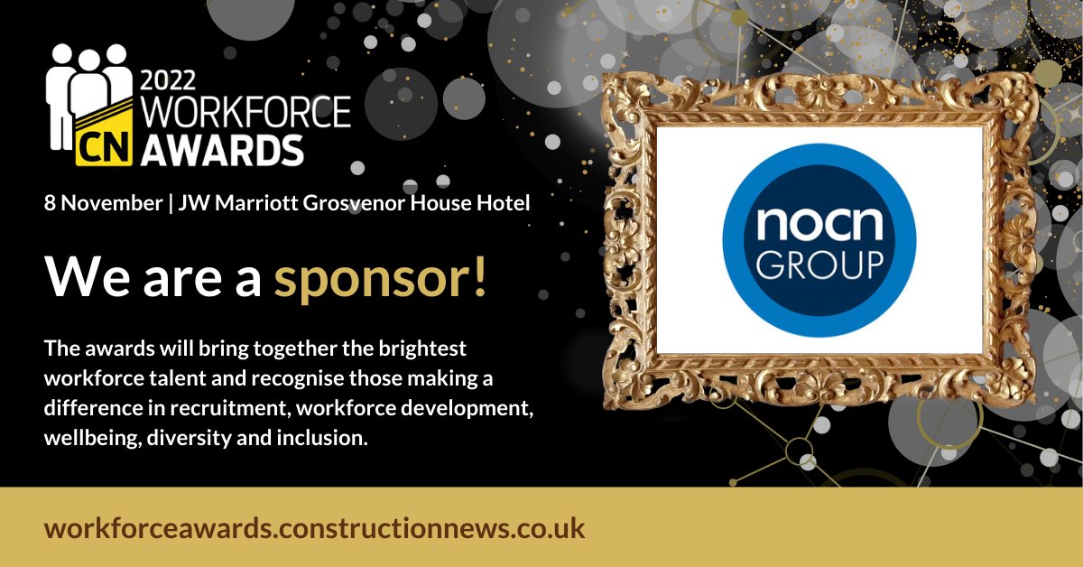 We are looking forward to the Workforce Awards next week! The awards recognise the outstanding achievements of those striving to make the construction industry and their organisations a great place to work. @NOCNGroup #CNWorkforce