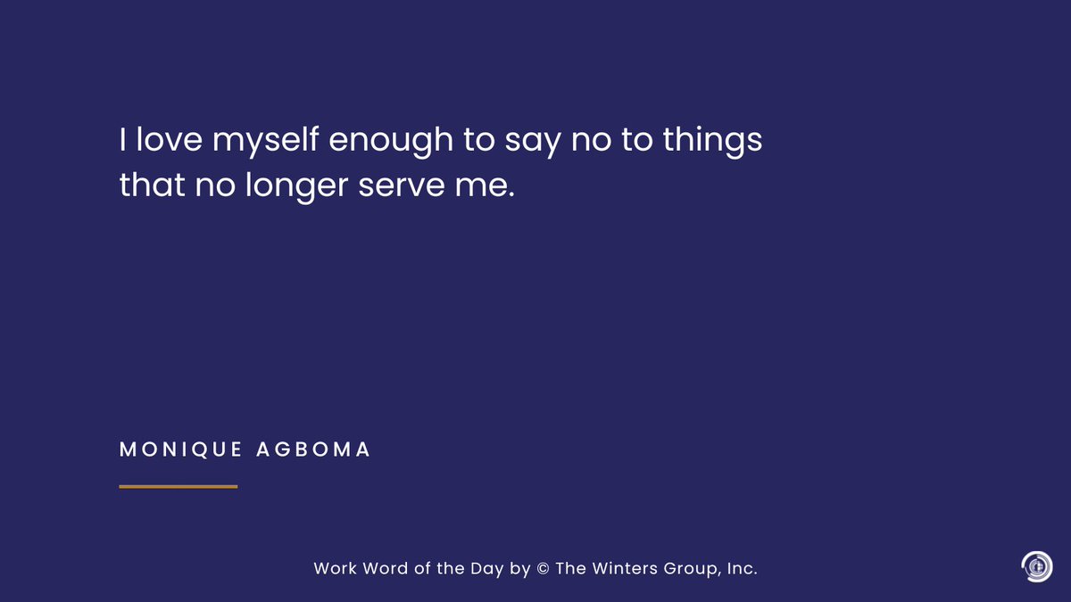 I love myself enough to say no to things that no longer serve me. – Monique Agboma Get the #WWOTD daily: ow.ly/ZK2y50ImibZ