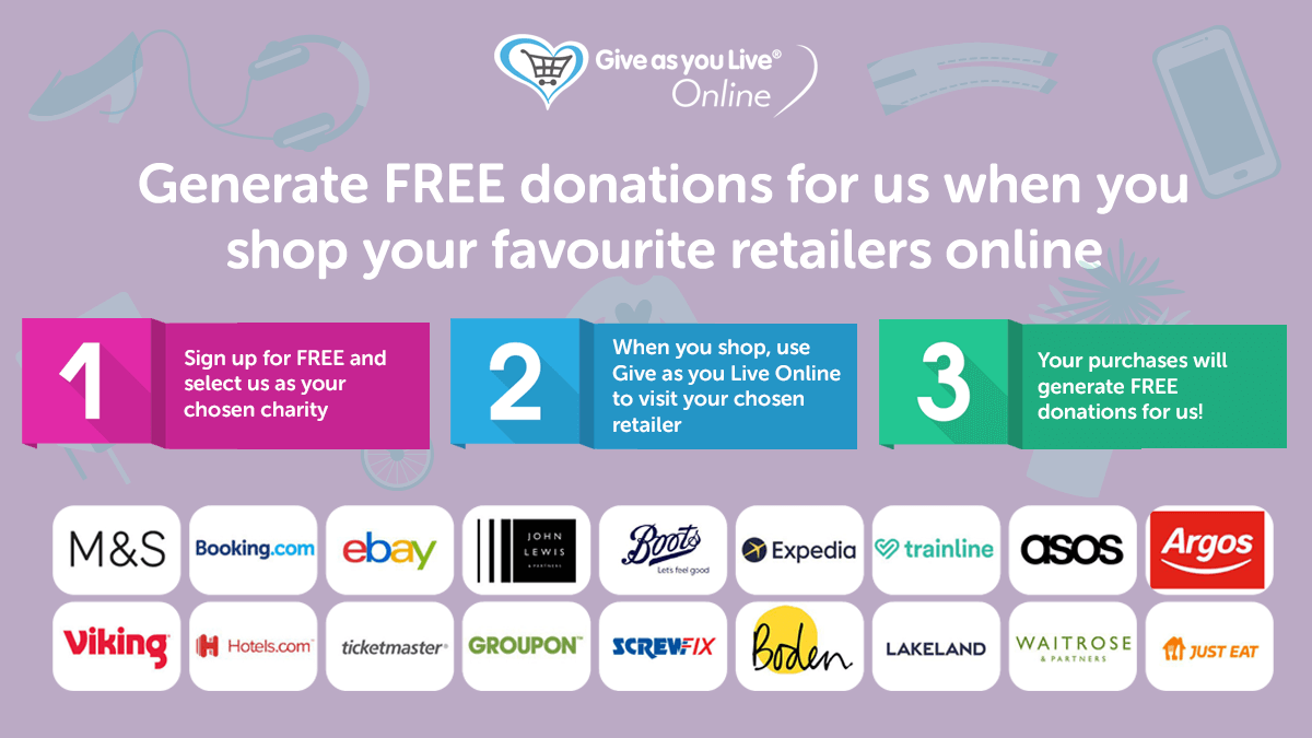 Did you know, when you sign up to @giveasyoulive the retailers you shop with will make a donation to us for every purchase you make? It's completely free, sign up for us today! bit.ly/GAULfreedonati… #SupportLocalCharities