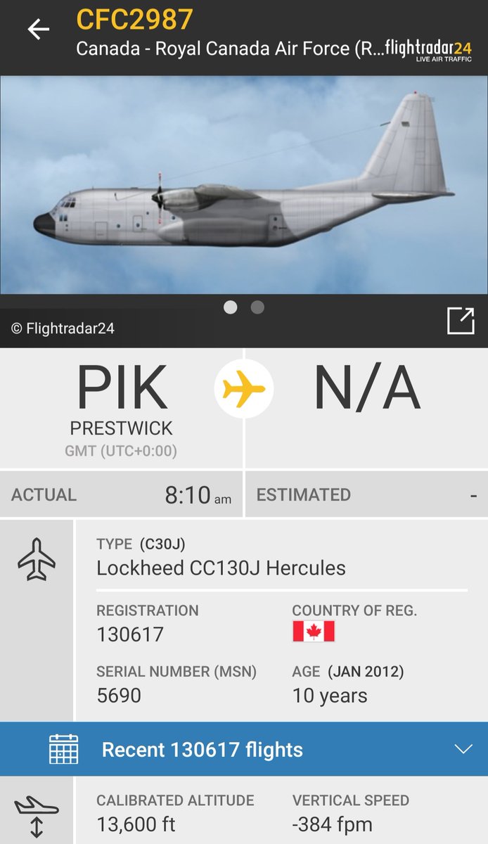 BloodyPolitics's tweet photo. Possible issue with 🇨🇦 RCAF C130J #CFC2987 130617 as it returns to base.
https://t.co/opHW7aPzFW https://t.co/qDe3pxrG3b