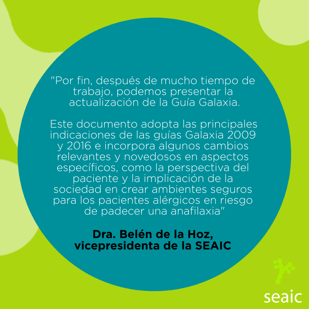 📢GUÍA DE ACTUACIÓN EN ANAFILAXIA GALAXIA 2⃣0⃣2⃣2⃣
El míercoles pasado, en el Simposio Internacional celebrado en Palma de Mallorca, presentamos la Guia de Actuación en #anafilaxia Galaxia 2022.
Puedes consultarla aquí➡: guiagalaxia.com
bit.ly/3TMDKt4
#SEAIC2022