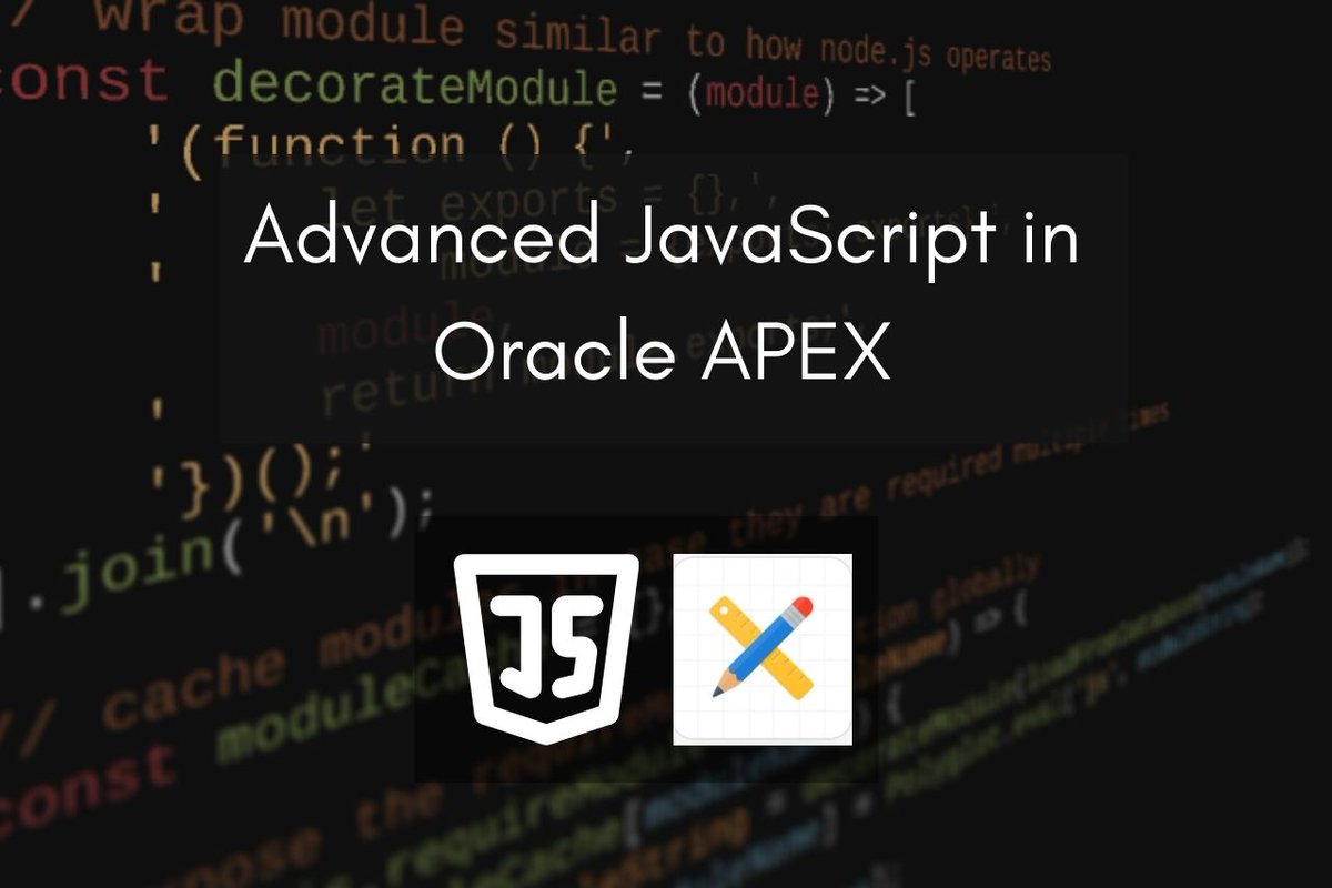 RT @MaxApexHosting: Advanced JavaScript in Oracle Application (APEX) #orclapex https://t.co/iEGipjBStl https://t.co/KaIGcVIp0a