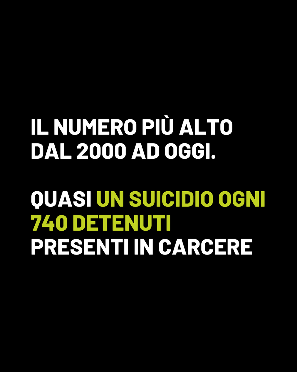 Dall’inizio dell’anno 74 persone si sono tolte la vita all’interno di un carcere. Mai così tante da quando si registra questo dato. In carcere ci si uccide 21 volte in più che nel mondo libero.