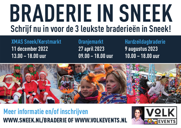 Je kunt nu inschrijven voor de Kerstmarkt van XMAS Sneek zondag 11 december 2022! 
sneek.nl/xmas
