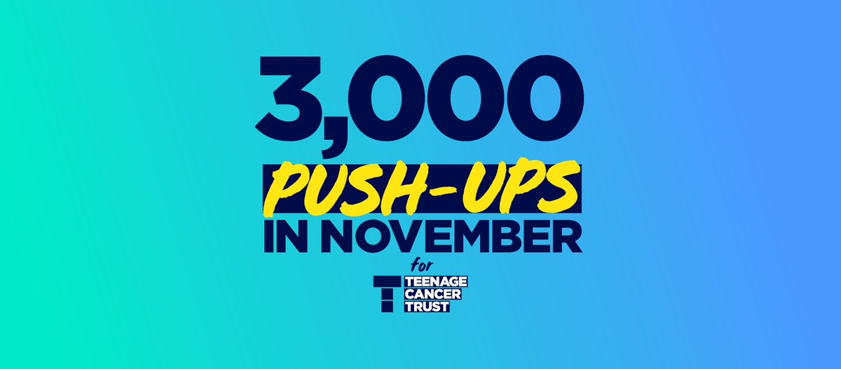 Join thousands of amazing fundraisers taking on the <a href="/TeenageCancer/">Teenage Cancer Trust</a>  3,000 Push Ups challenge this month on Challenge Accepted 💙

To sign up to fundraise Teenage Cancer Trust visit - teenagecancertrust.org/get-involved/c…