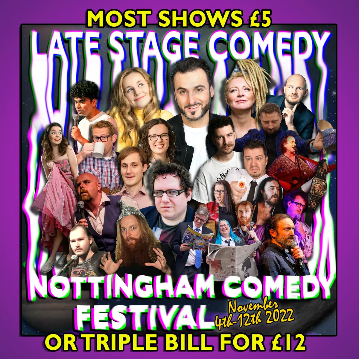 It's November! That means Nottingham Comedy Festival starts on Friday! Most tickets for our shows are £5 with a triple-bill for £12. All live at The Playwright & Bunkers Hill. Support live comedy and watch some great acts. Grab tickets via linktr.ee/latestagecomedy