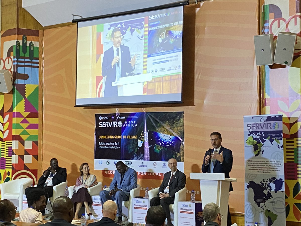 Lawrence Friedl at GEO Week 2022 for SERVIR West Africa Hub Phase 2 Kick-off! #SERVIRGLOBAL