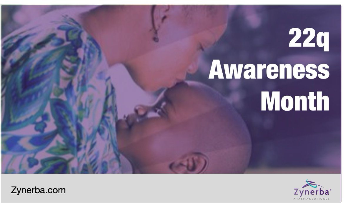 ZynerbaPharma's tweet photo. Join us in spreading the word: November is #22q Awareness Month. 22q11.2 is a rare genetic disorder. Learn more: https://t.co/juEEEPgl0Y #22qfamily #22q11 #22qaware #rockyourq https://t.co/93OiNWUTrQ