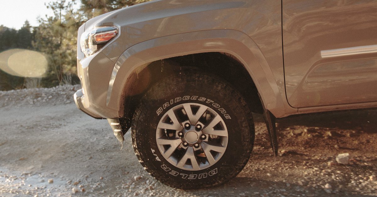 Bridgestone's tweet photo. Reaching hard to find places. That’s what really matters. #BridgestoneTires #Dueler