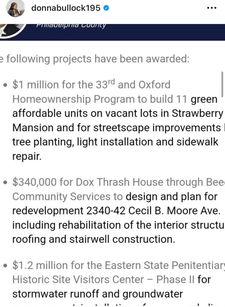 TheIntersectUS's tweet photo. On 10/26, PA State Rep. @RepDonnaBullock announced $340k in grant funding to support the Dox Thrash house rehab project. We’re proud to partner with @bcsphilly1 on this project! Learn more about the project on Beech’s website. https://t.co/Lfloq0CpUB https://t.co/0ehF4ktDYV