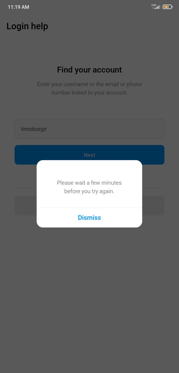 TimoBorgir's tweet photo. @InstagramComms What are u resolve, mine still cant login https://t.co/bWyINRmFyO