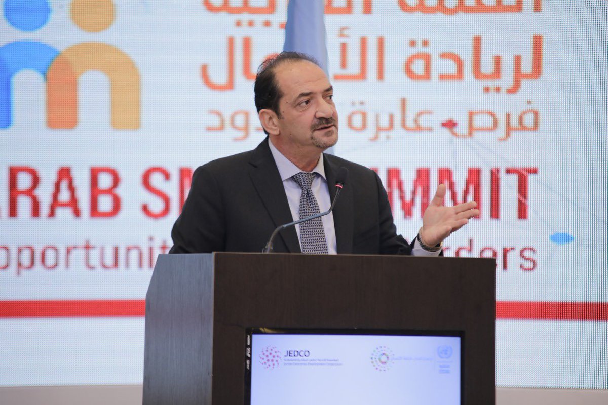 UNESCWA's tweet photo. ⚠️ #ESCWA: Commitments to the tune of $130 million to small and medium enterprises (SMEs) in the #Arab region!

Read more 👉 https://t.co/CDx9YkzTmC
Watch here 👉 https://t.co/EHgylAKGu5

#ASMES2022 #BeyondBorders https://t.co/sK4TrwR505