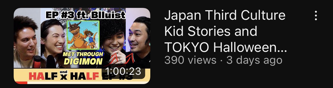 Episode 3 of the podcast is out. Featuring streaming couple <a href="/blluist/">BLLUIST</a> 
#halfxhalfpodcast #japanlife #tokyo #japanpodcast youtu.be/TPrpofrWZUY
Hosted by: @MaxTatsuro <a href="/Shizzyx/">Shizuka Anderson | アンダーソン静香 🇯🇵🇨🇦</a>