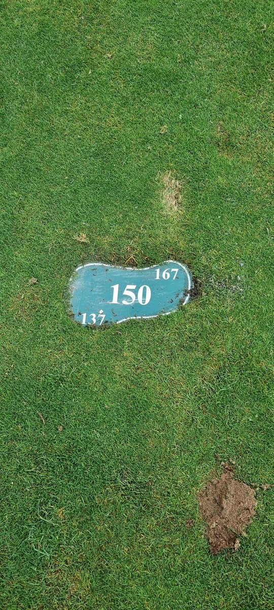 MattHolbrook86's tweet photo. More on @Barassie_KBGC later this evening when I'm home, but how cool are these fairway yardage markers - also in the shape of the green you're hitting too. @golfshake https://t.co/Oc9MfL5BxH