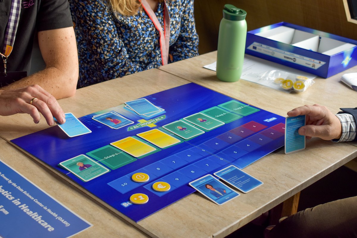DASH_umcg's tweet photo. Last Friday during the conference of AI Hub Noord-Nederland and @samennoord at @forum_groningen, we had another great session with our #AIProHealth serious game #AIHospital. Great turnout from the North's AI community. Many thanks to the organisation and all participants. ๐ https://t.co/FelhNQNCNA