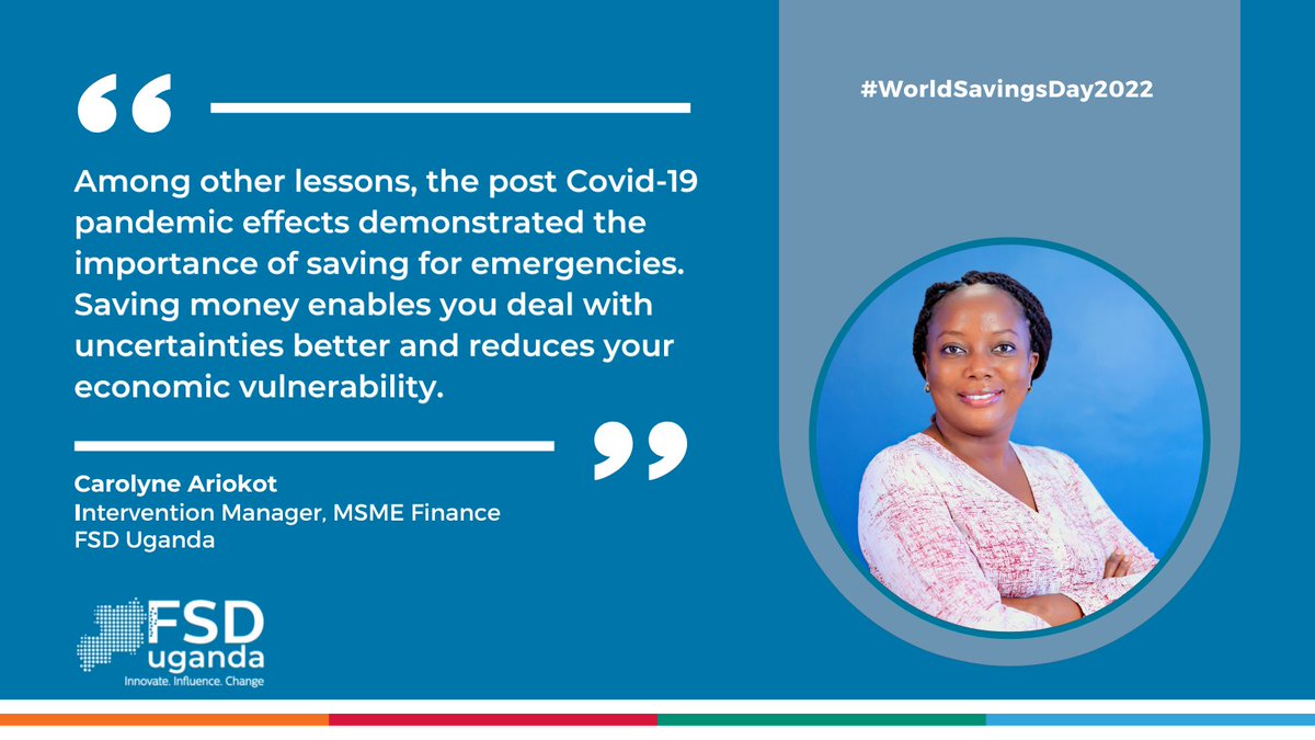 fsduganda's tweet photo. Save money so that you deal with emergencies better. #WorldSavingsDay2022 https://t.co/evaGcMoNsW
