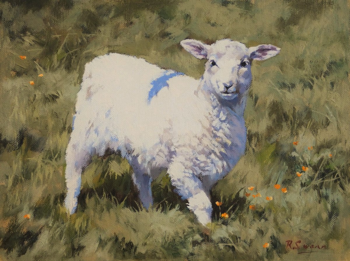 A new collection of Richard Swann paintings has just arrived <a href="/SussexFraming/">SussexFramingCentre</a> in Battle. This little beauty is Sussex Lamb, info here alteregogallery.co.uk/product/sussex…