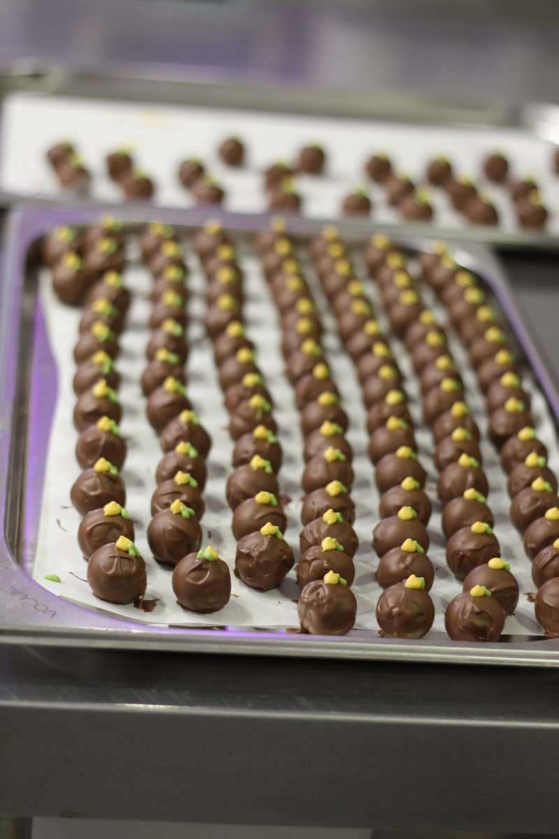 Today's truffle- Sorento orange caramel. Our homemade caramel laced with natural orange flavourings, enrobed in milk chocolate.