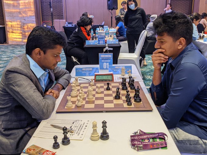 Asian Continental 2022 Round 7: Harsha Bharathakoti maintains his leadGM Harsha Bharathakoti drew his game with GM S L Narayanan. Thus, Harsha maintains his lead 5.5/7.As many as five players can join him at the top.