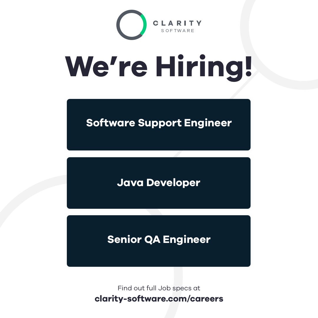 WE ARE HIRING!

If you or anyone you know are looking to become part of our amazing team with great benefits and work life balance. Get over to our website and send us your CV to sales@clarity-software.com.

#sales #software #hiring #worklifebalance

clarity-software.com/careers/